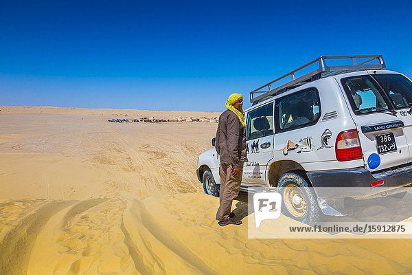 Sahara desert close to Tozeur city. Tunisia Africa.