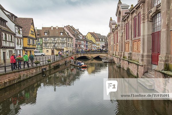 Colmar Petit Venice traditional colorful houses on May 14 2016 in Alsace France.