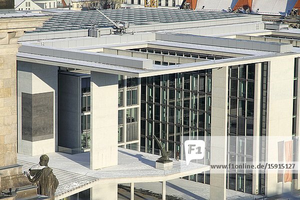 Berlin panorama from the top of the Reichstag building Berlin Germany.