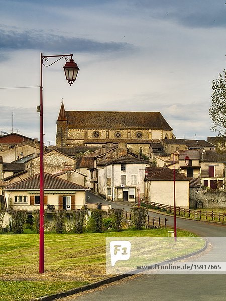 Lauzun with Saint Etienne Church Lot-et-Garonne Department Nouvelle Aquitaine France.