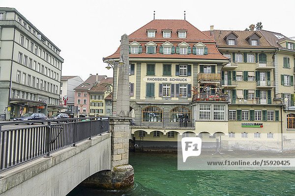 Thun is a medieval city in the administrative district of Thun in the canton of Bern located where the Aare river flows out of Lake Thun Switzerland.