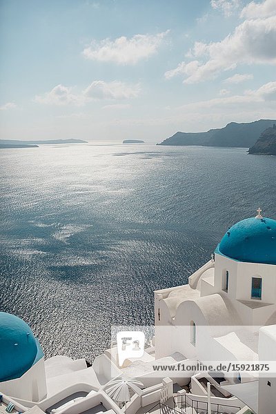 Beautifu views from Oia Santorini Greece.