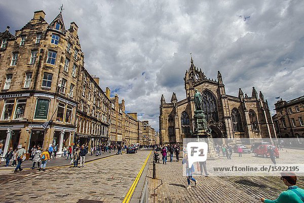 St Giles Cathedral High street Royal Mile Old Town Edinburgh Scotland United Kingdom Europe.
