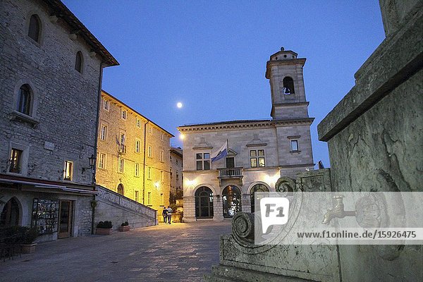 City hall square San Marino Italy.
