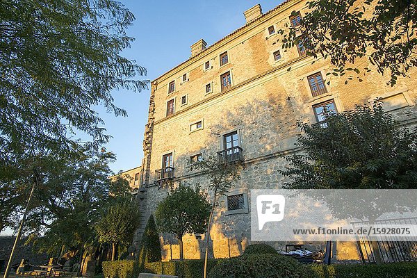 Oropesa in Toledo province on October 26 2019: The state run hotel at Oropesa palace.