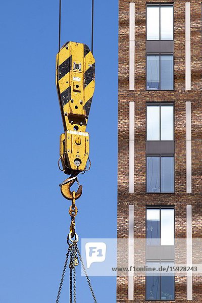 Hosit at a construction site at Strijp-S Eindhoven The Netherlands.