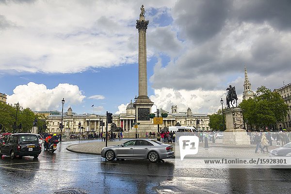 Trafalgar Square London England United Kingdom Capital River Thames UK Europe EU.