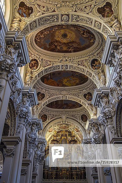 St. Stephen's Cathedral interior  Passau  Bavaria  Germany.