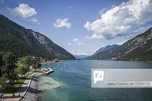 View over the Lake Achensee  Pertisau  Tyrol  Austria  Europe