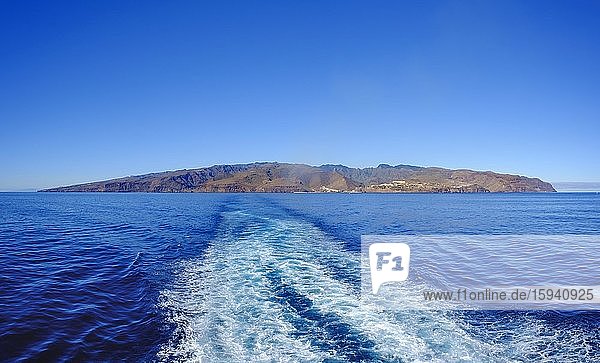 Island La Gomera  seen from the sea  Canary Islands  Spain  Europe