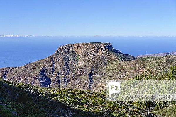 Table Mountain Fortaleza  near Chipude  La Gomera  Canary Islands  Spain  Europe