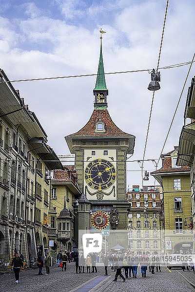 Zytglogge  Zeitglockenturm  in der Berner Altstadt  Innere Stadt  Bern  Kanton Bern  Schweiz  Europa