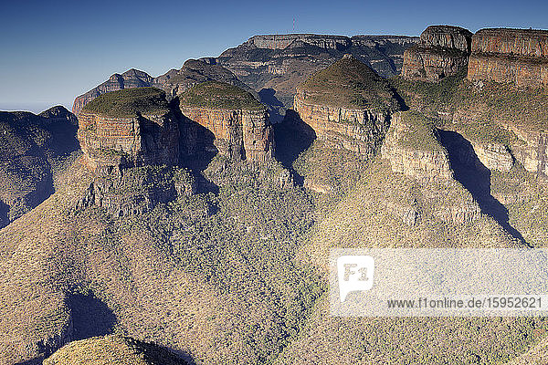 South Africa  Mpumalanga  Scenic view of Three Rondavels in Blyde River Canyon