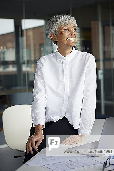 Portrait of relaxed senior businesswoman in her office