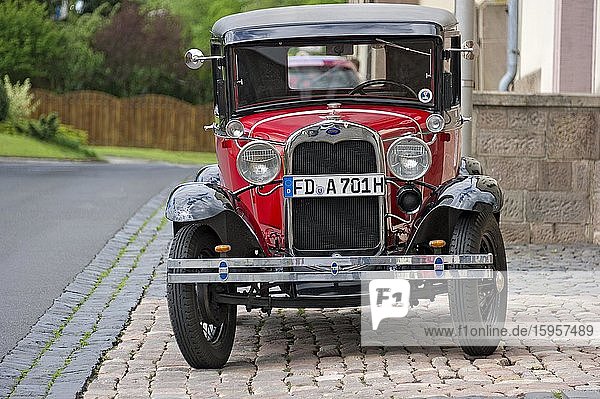 Oldtimer Ford model A  year of construction approx. 1927  Probstei Johannesberg  Fulda  Hesse  Germany  Europe