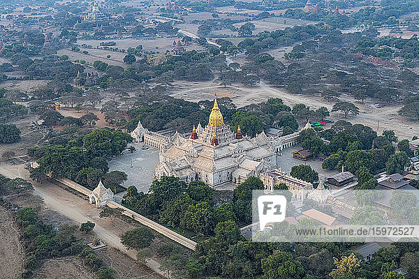 Aerial of the temples of Bagan (Pagan)  Myanmar (Burma)  Asia