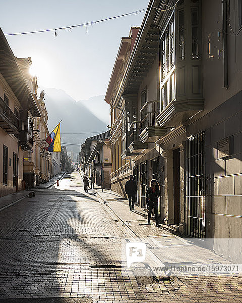 Straßenszene  La Candelaria  Bogota  Cundinamarca  Kolumbien  Südamerika