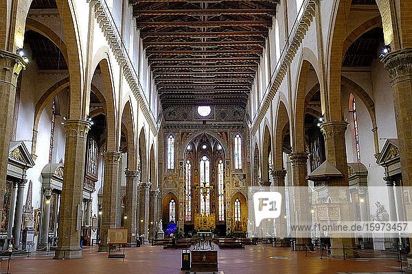Basilika Santa Croce  Florenz  UNESCO-Weltkulturerbe  Toskana  Italien  Europa