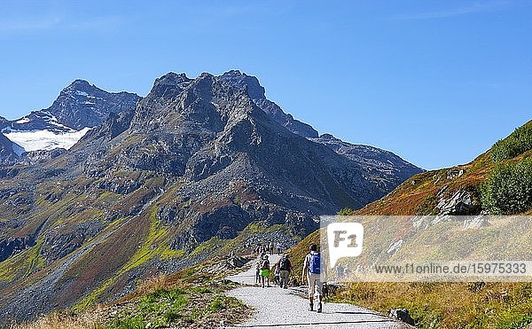 Wanderweg um den Silvretta Stausee  Silvretta Gruppe  Bielerhöhe  Vorarlberg  Österreich  Europa