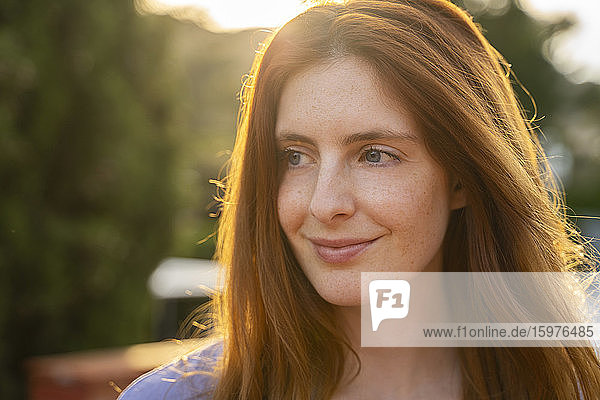 Portrait of redheaded woman