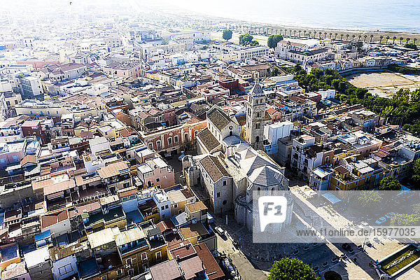 Italy  Province of Barletta-Andria-Trani  Barletta  Helicopter view of Barletta Cathedral