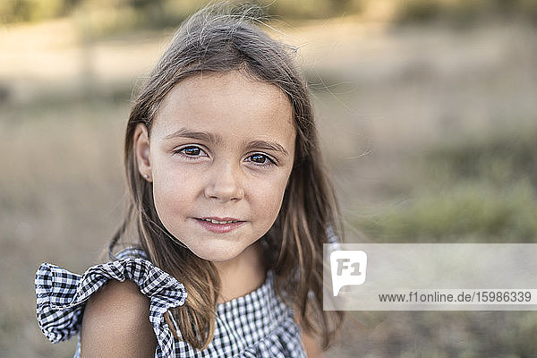Portrait of little girl in nature