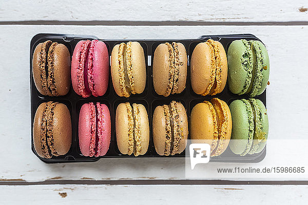 Colorful macaroon biscuits
