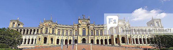 Panorama Maximilianeum Bayerischer Landtag München Bayern Deutschland Europa