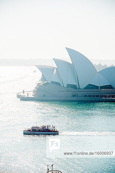 SYDNEY  AUSTRALIA - February 1  2020: Sydney Opera House located in Sydney  NSW  Australia. Australia is a continent located in the south part of the earth.
