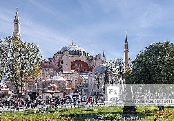 Hagia Sophia Church Aya Sofya Camii Sultan Ahmed Park Sultanahmet Istanbul Turkey Asia