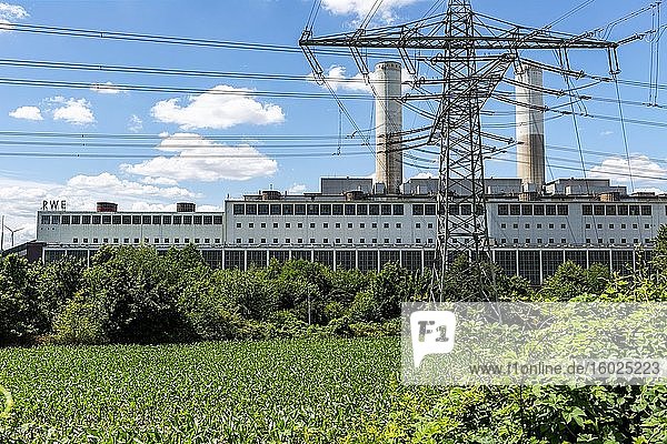 Grevenbroich-Frimmersdorf  Germany. The brauncoal fuelled Kraftwerk Frimmersdorf Electrical Powerplant is decommissioned and Idle  because is has been replaced by a new  more efficient one a few kilometers down the road.