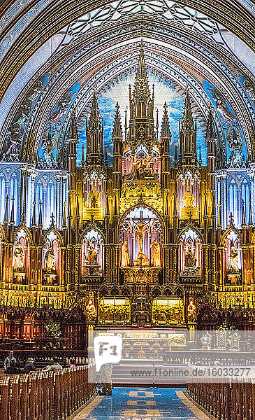 Notre-Dame Basilica Interior  Montreal  Quebec  Kanada  Nordamerika