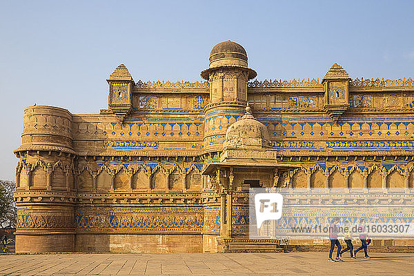 Man Singh-Palast  Fort Gwalior  Gwalior  Madhya Pradesh  Indien  Asien
