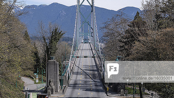 Leere Sonnenbrücke  Vancouver  Britisch-Kolumbien  Kanada