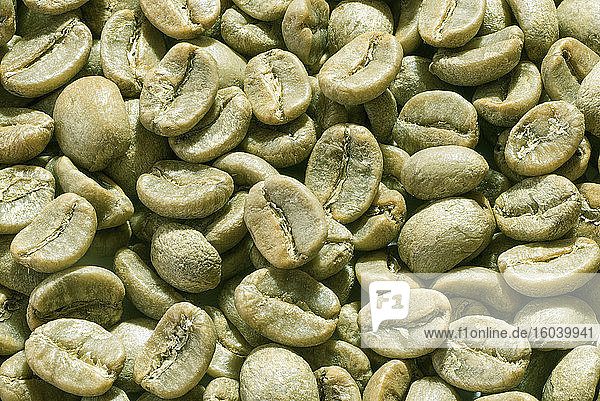 Grüne Kaffeebohnen (bildfüllend)
