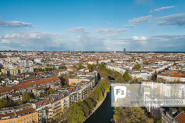 Germany  Berlin  Aerial view of Landwehr Canal