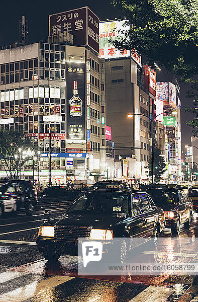 Shinjuku street at night; Tokyo  Kanto  Japan