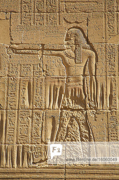 Relief  Isis-Tempel  UNESCO-Weltkulturerbe; Insel Philae  Assuan  Ägypten