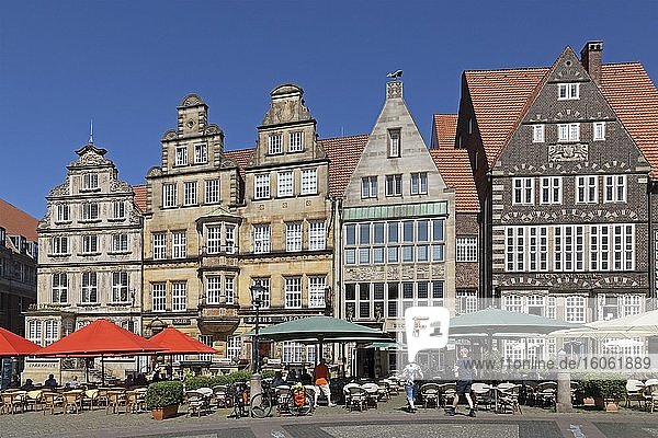Giebelhäuser  Marktplatz  Bremen  Deutschland  Europa