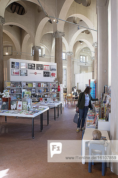 Italy  Lombardy  Milan  Rotonda della Besana  bookshop