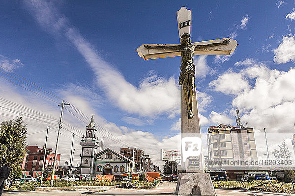 Religiöse Statue  El Alto  La Paz  Bolivien  Südamerika