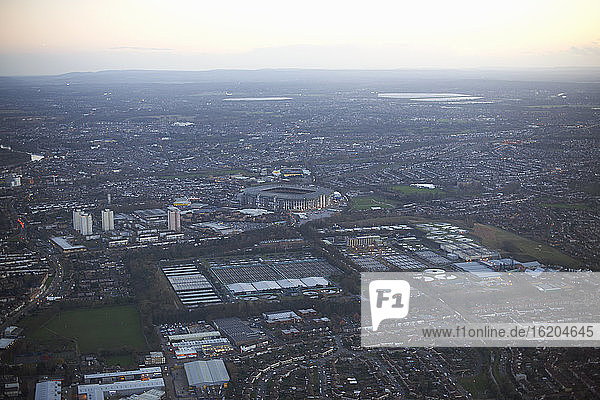 Luftaufnahme des Twickenham-Stadions  London  UK