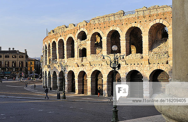 Italy  View of Verona Arena at Piazza Bra