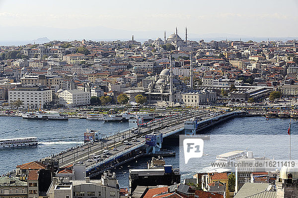 Turkey  Istanbul  View of Galata bridge