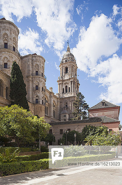Spanien  Malaga  Blick auf die Kathedrale von Malaga
