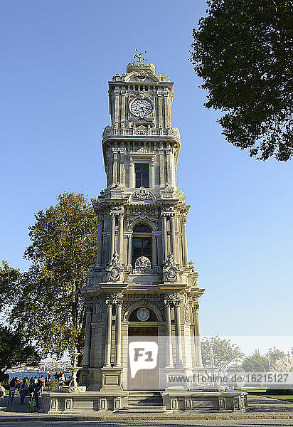 Turkey  Istanbul  View of Dolmabahce Clock Tower