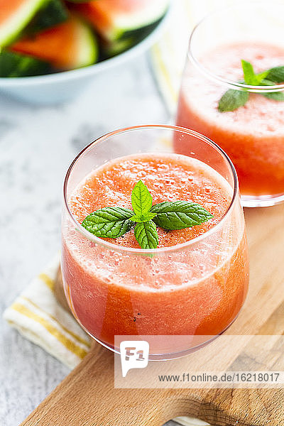 Wassermelonen-Smoothie im Glas