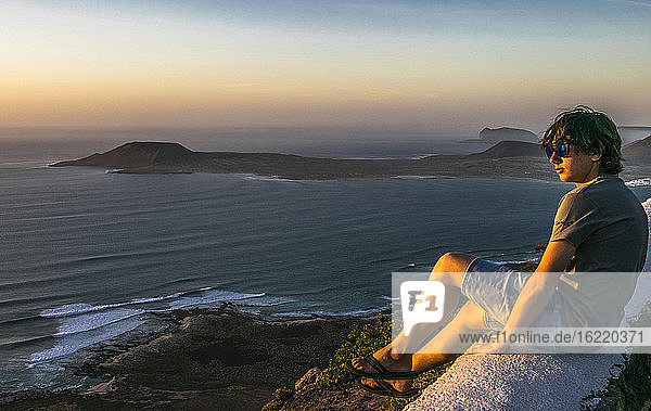 Spain  Canary Islands  Lanzarote Island  Viewpoint from the Mirador del Rio