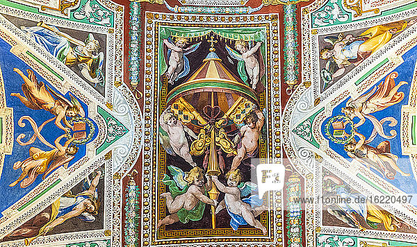 Italien  Rom  Vatikanstadt  Vatikanische Museen  Deckendetail