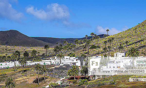 Spain  Canary Islands  Lanzarote Island  chapel of the village of Caleta de Famara